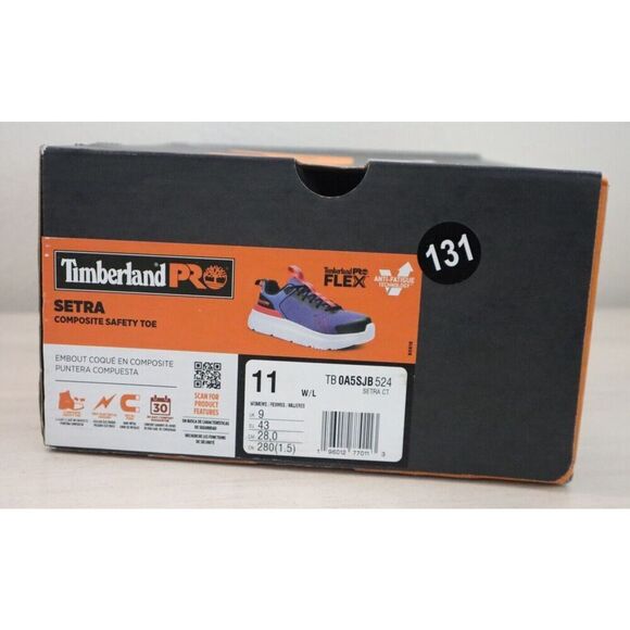 Timberland PRO Women's Sz 11 Purple/Pink Setra Composite Safety Toe Shoes - Picture 10 of 10
